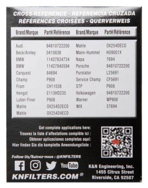 BMW M5 Oil Filter - K&N Engineering - Performance - `06-`11